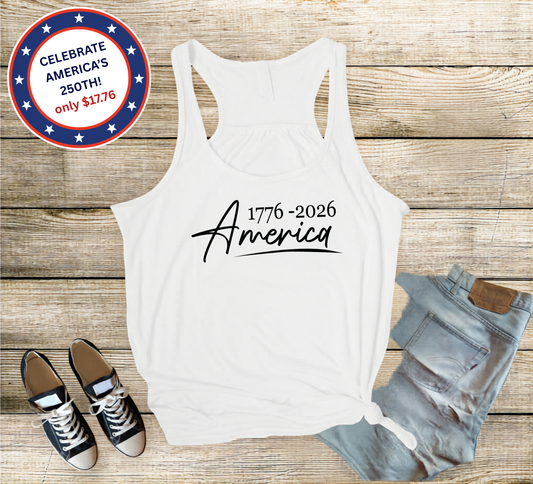 America 1776–2026 | Women's Flowy Racerback Tank