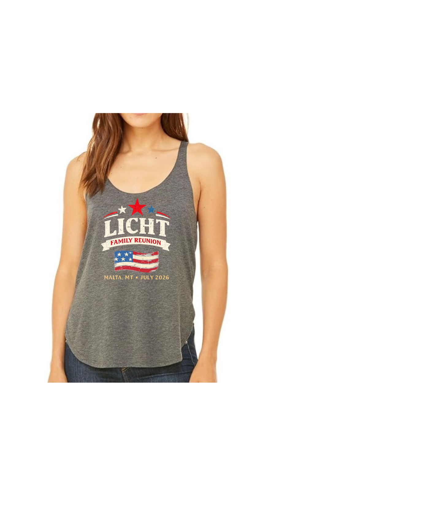 LICHT FAMILY REUNION - WOMEN'S FLOWY SIDE SLIT TANK