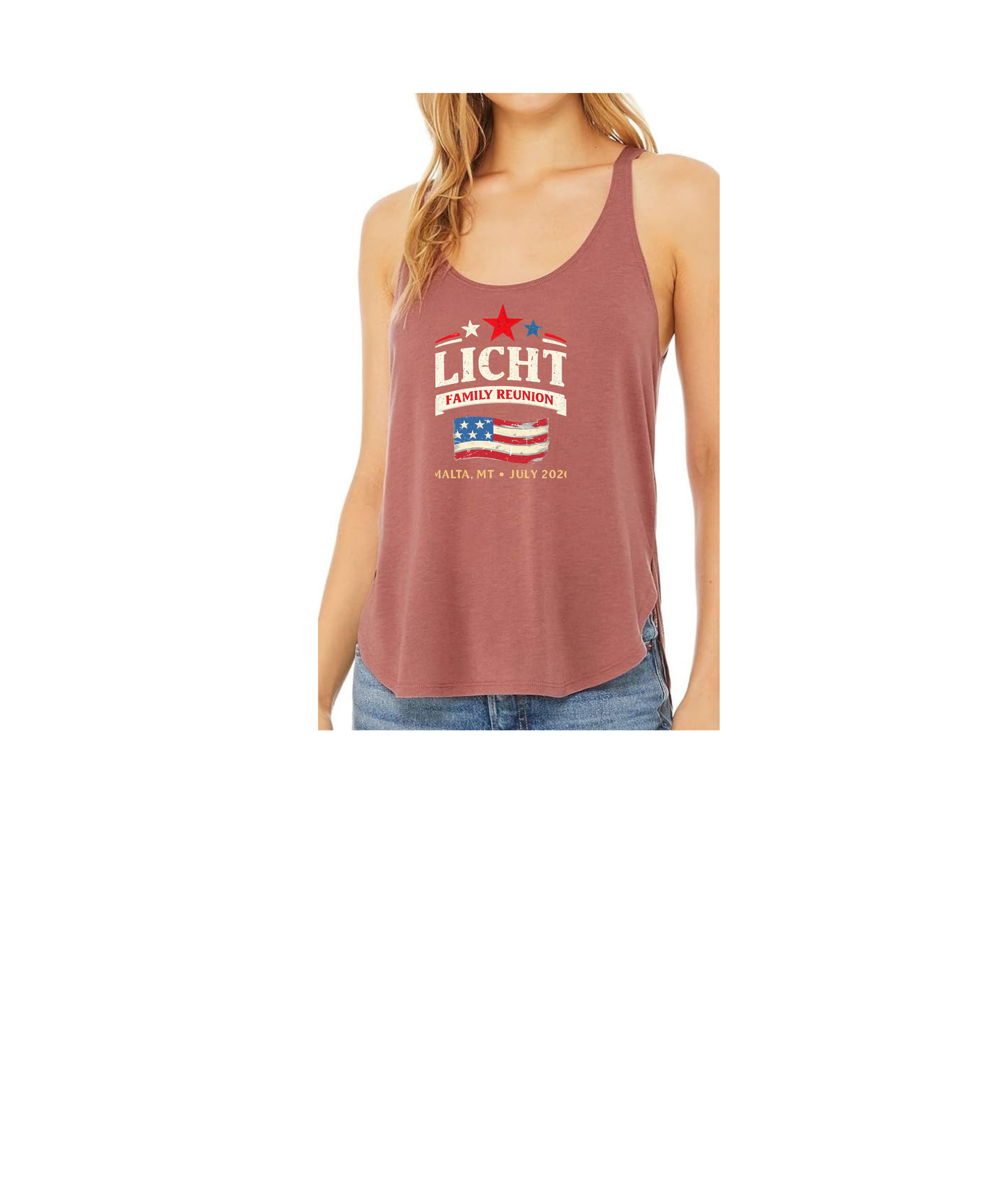 LICHT FAMILY REUNION - WOMEN'S FLOWY SIDE SLIT TANK