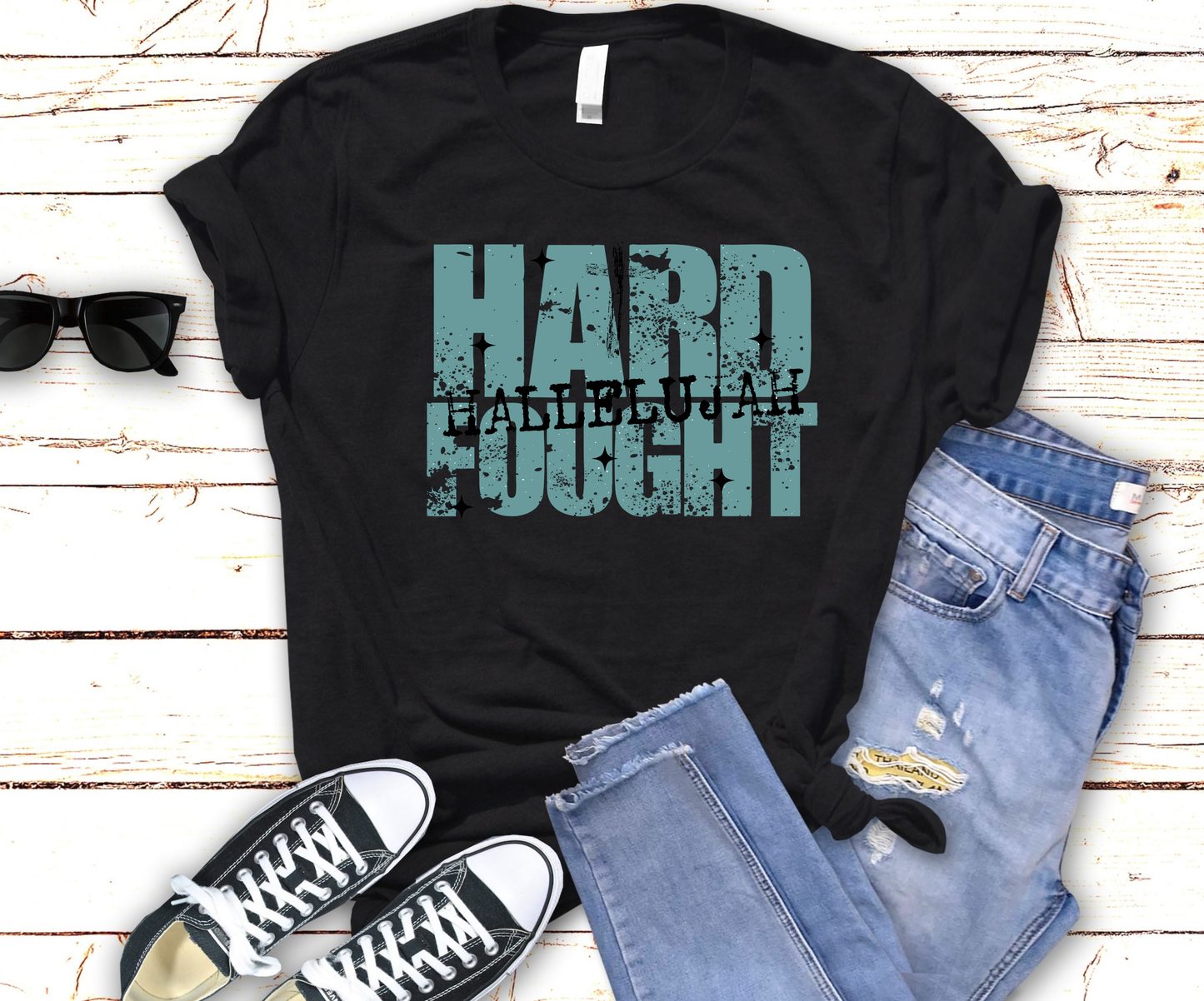 Hard Fought Hallelujah - Teal Design