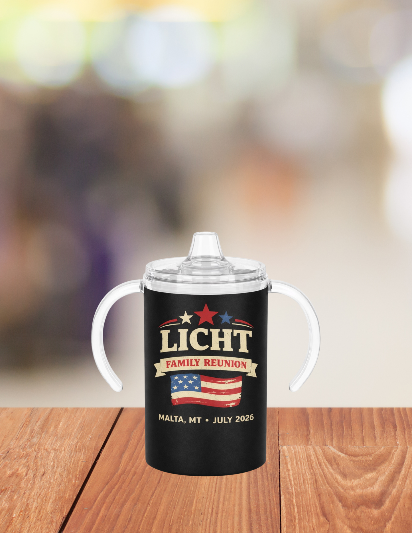 LICHT FAMILY REUNION - 12 OZ SIPPY WITH LID AND STRAW