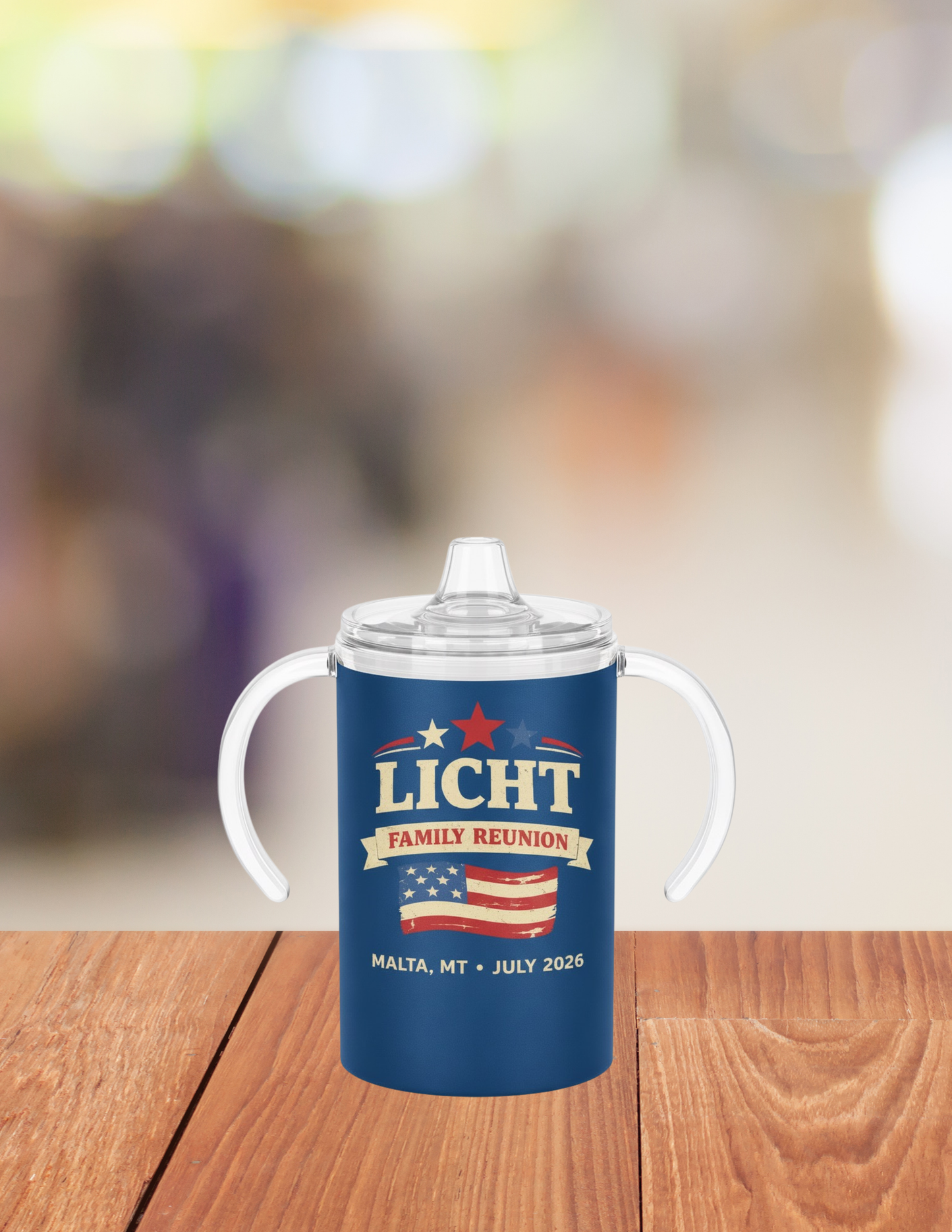 LICHT FAMILY REUNION - 12 OZ SIPPY WITH LID AND STRAW
