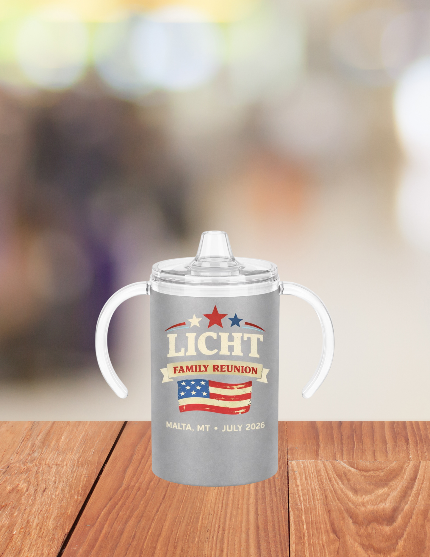 LICHT FAMILY REUNION - 12 OZ SIPPY WITH LID AND STRAW